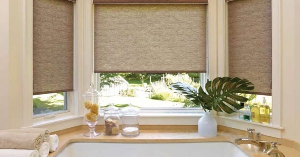 window shades in a modern farmhouse